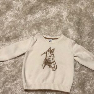 Janie and Jack, cream winter sweater.  Size 2T